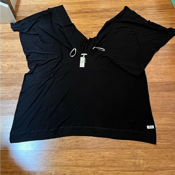 NWT Three Dots Black Wrap Shawl Sweater. Women's One Size. Large, Extra Large. - Picture 6 of 14